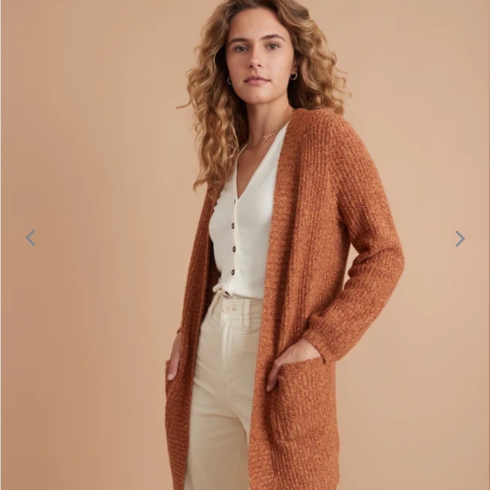 Marine Layer Ontario Cardigan, rust, size M - Picture 4 of 5